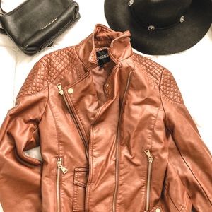 Brown leather jacket MOVING SALE - make offer